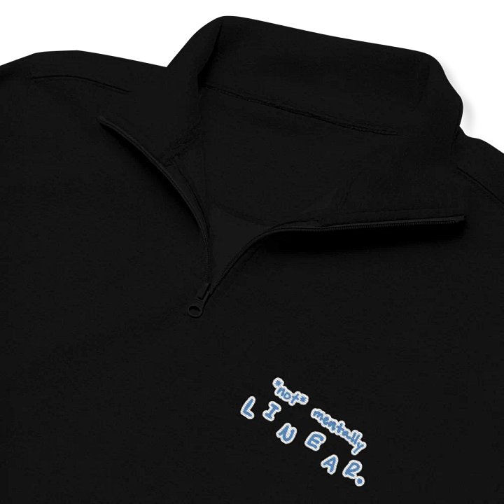 *not* mentally linear. (aqua bubble design) embroidered quarter zip product image (1)