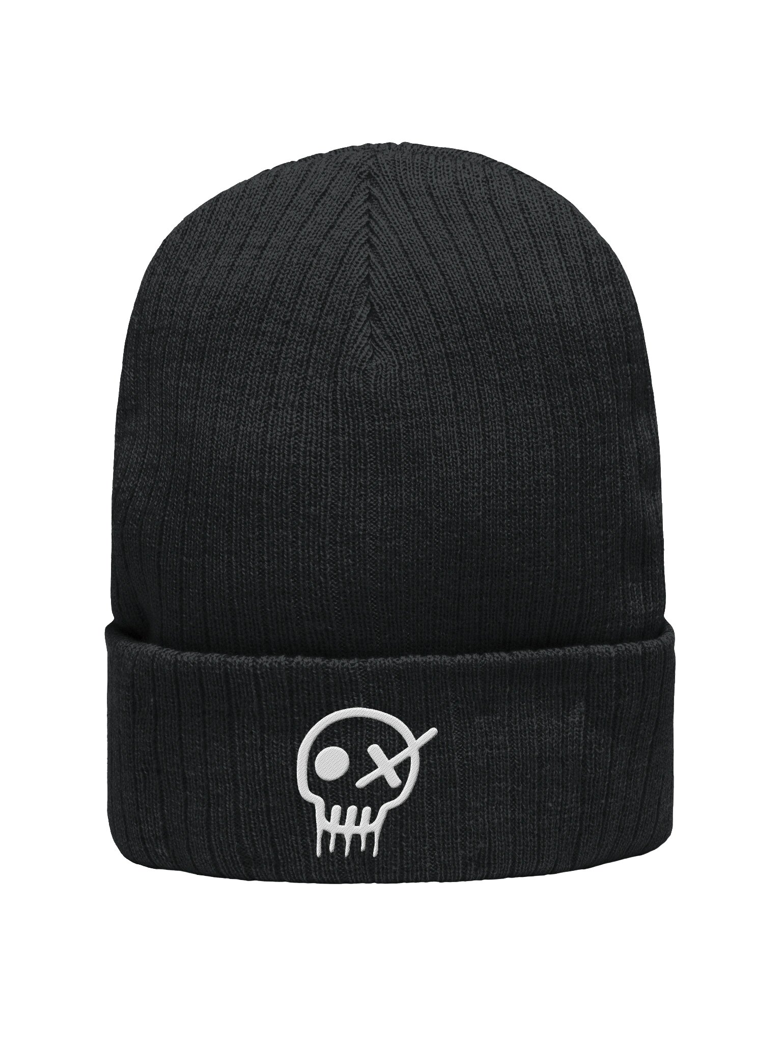 Toxic Skull Ribbed Beanie product image (1)