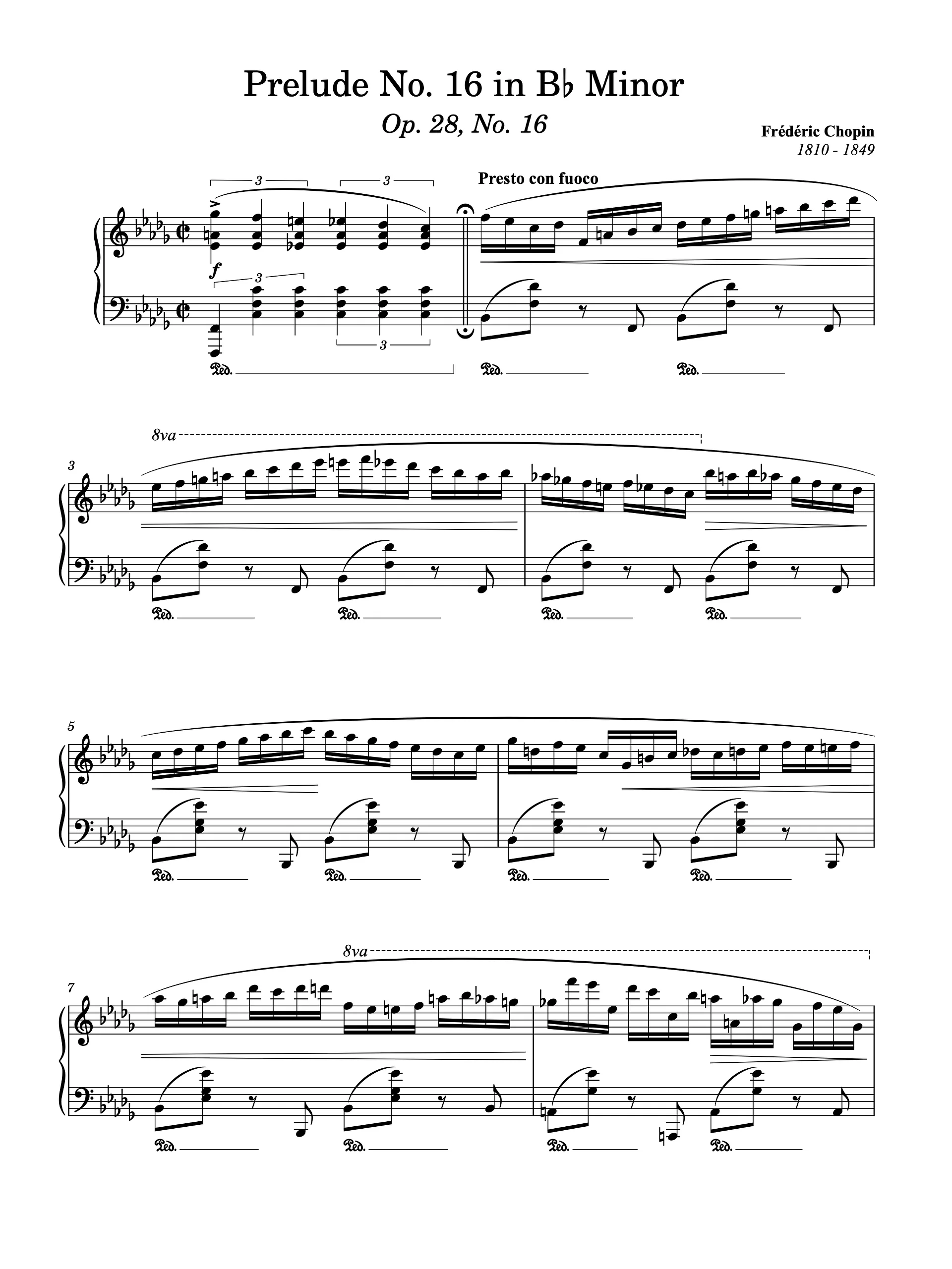 Prelude No. 16 in B-flat Minor, Op. 28, No. 16 product image (1)