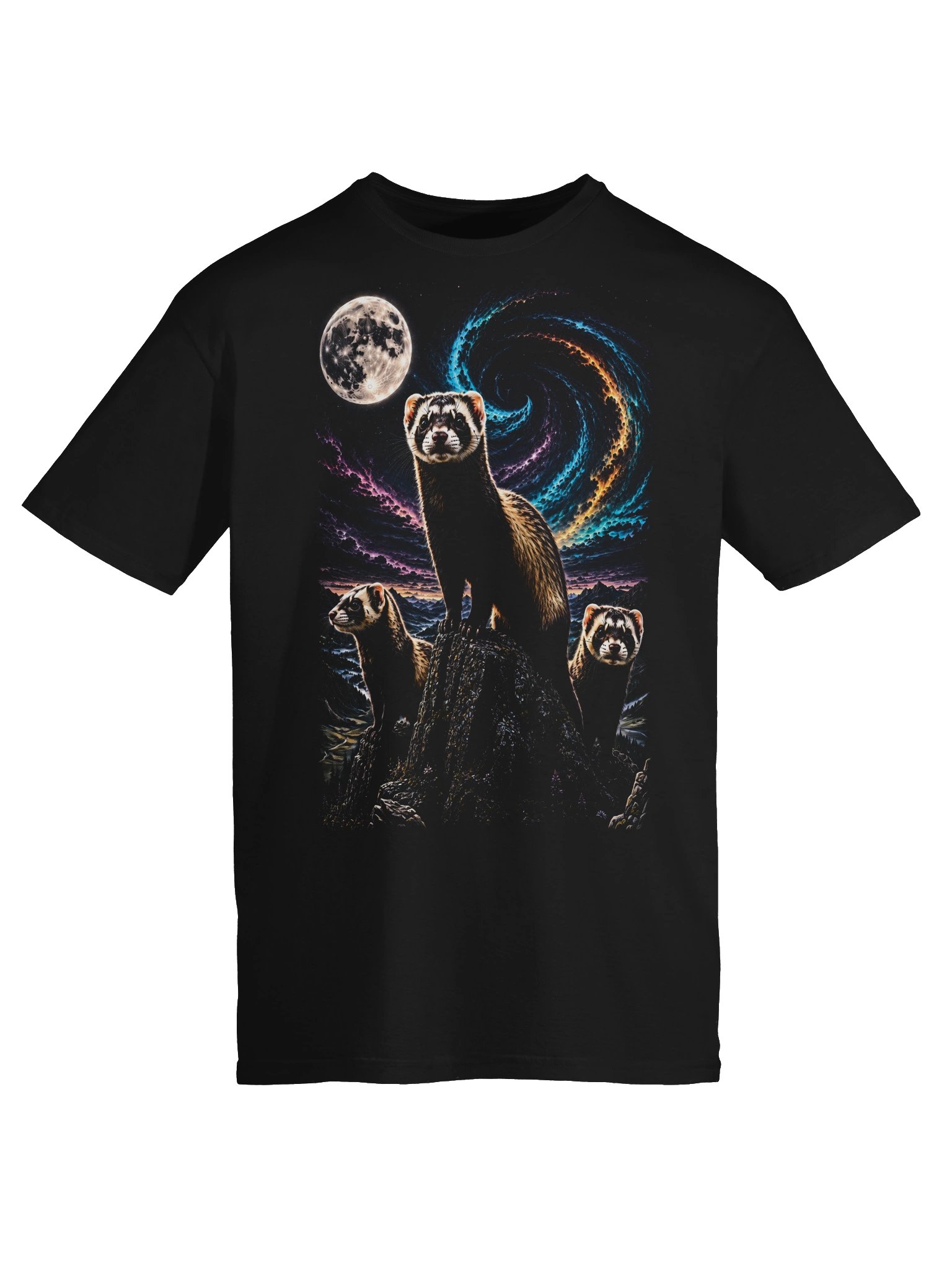 Ferret Howling Moon Tshirt | Unexpected Legends Shirt product image (4)