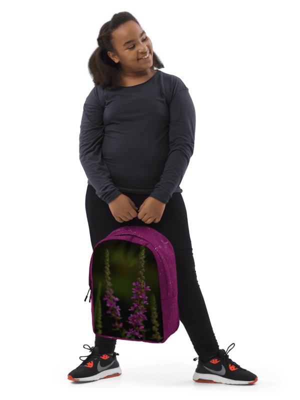 Design-backpack - Purple blossoms against a dark background (Light-colored Design) product image (1)