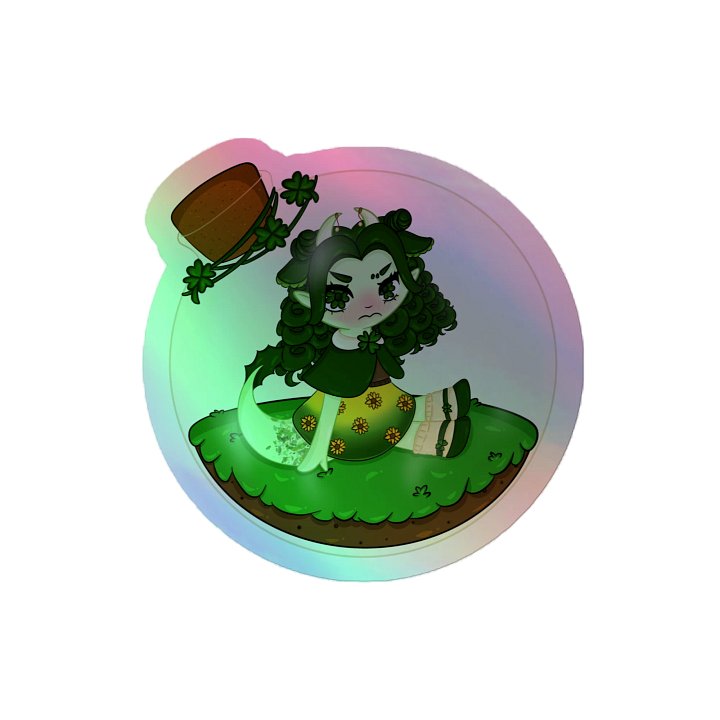 "Your Very Own Terrarium Bulbie" Holographic Sticker product image (2)