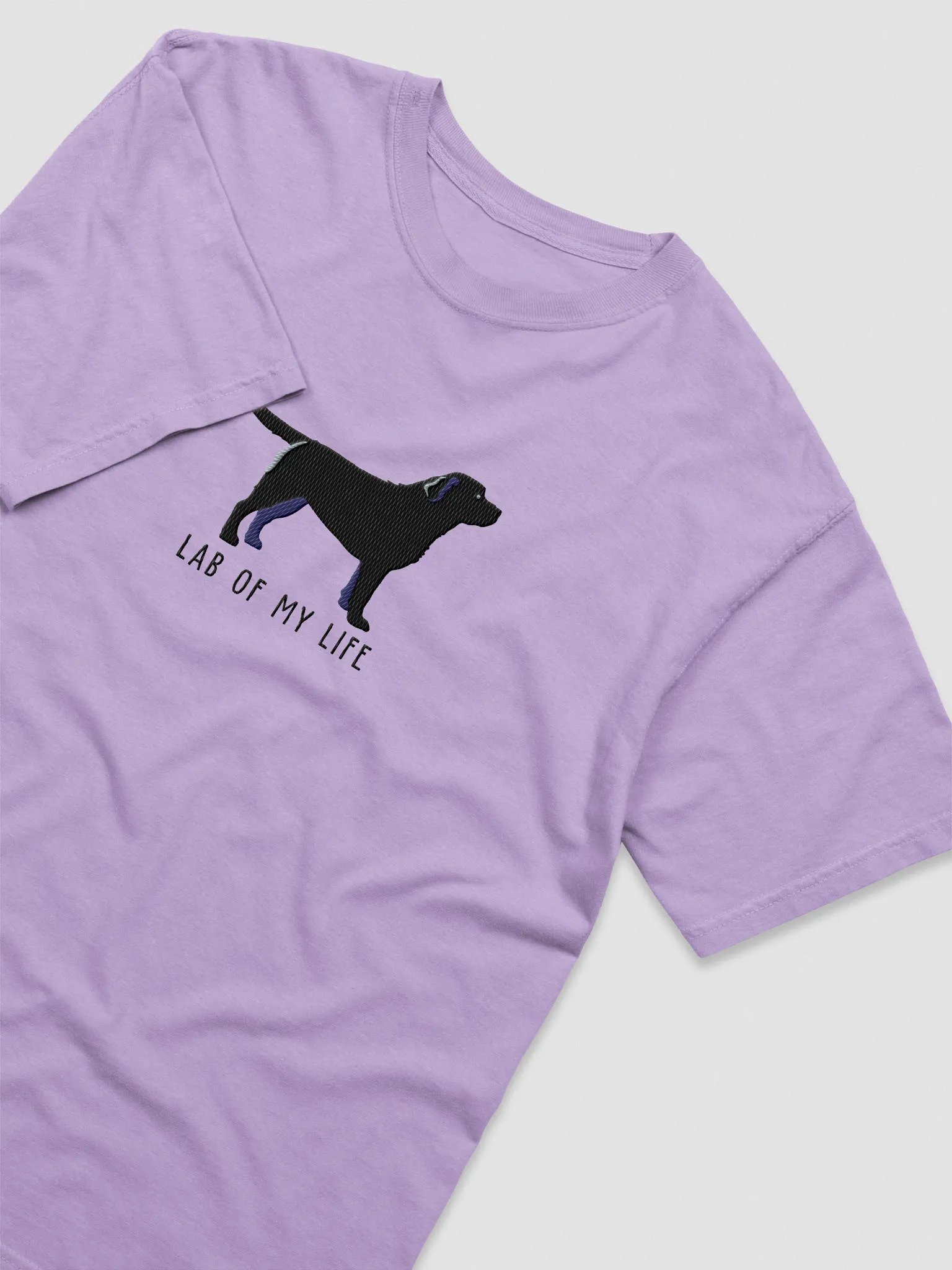 Lab of My Life T-Shirt(Embroidered) of a Labrador Retriever(Black) product image (6)