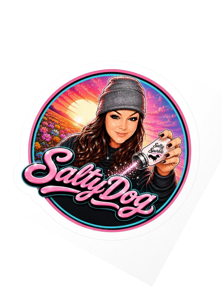 Salty Dog Circle Sticker product image (2)
