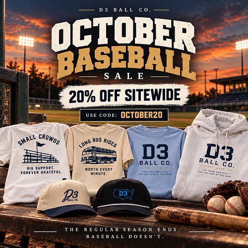 ⚾ October baseball is here.

The regular season may be over, but baseball isn’t. Celebrate postseason baseball with 20% OFF S...