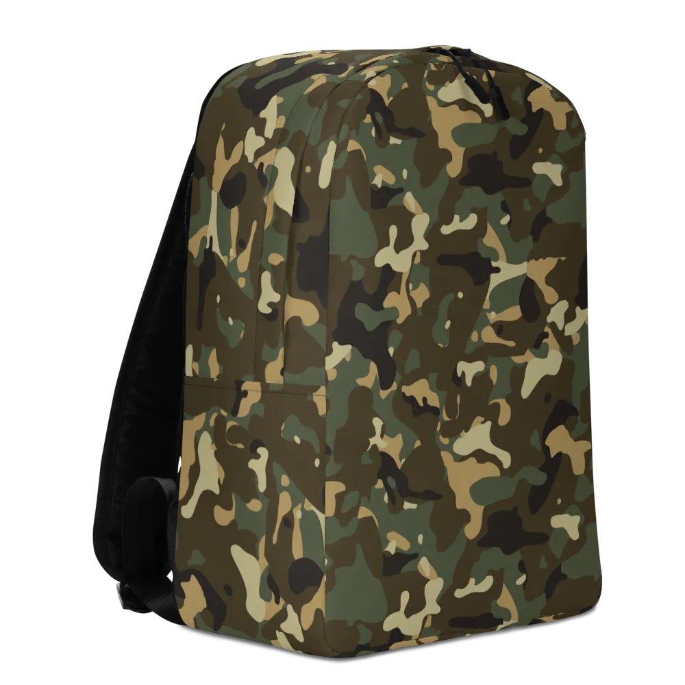 Military Green Camouflage All-Over Print Minimalist Backpack product image (6)
