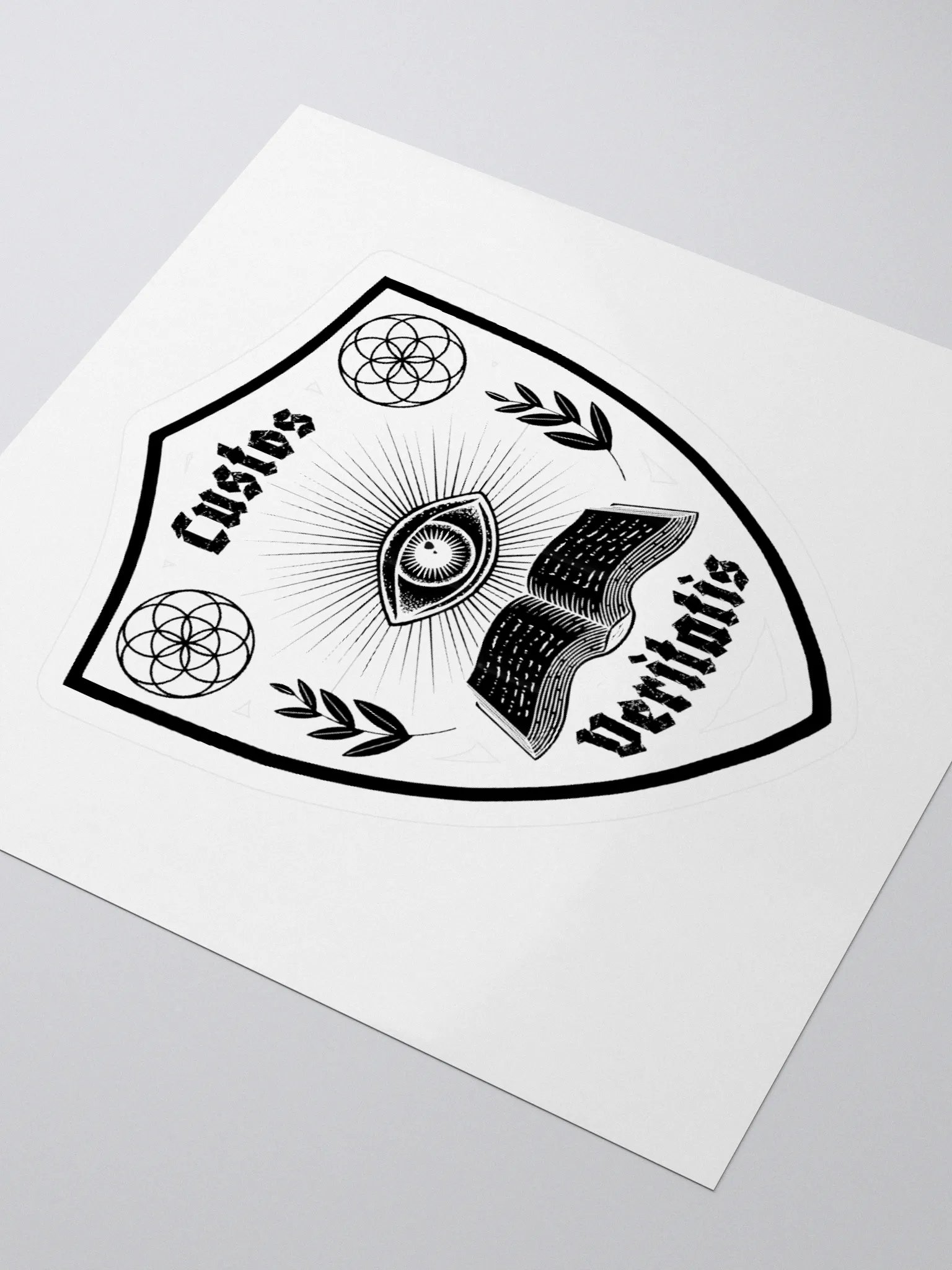 Custos Veritatis Sticker Black & White product image (3)