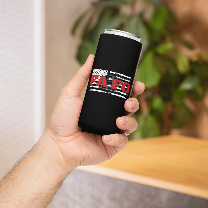 FA2FO White Flag Coozie (Black) product image (2)