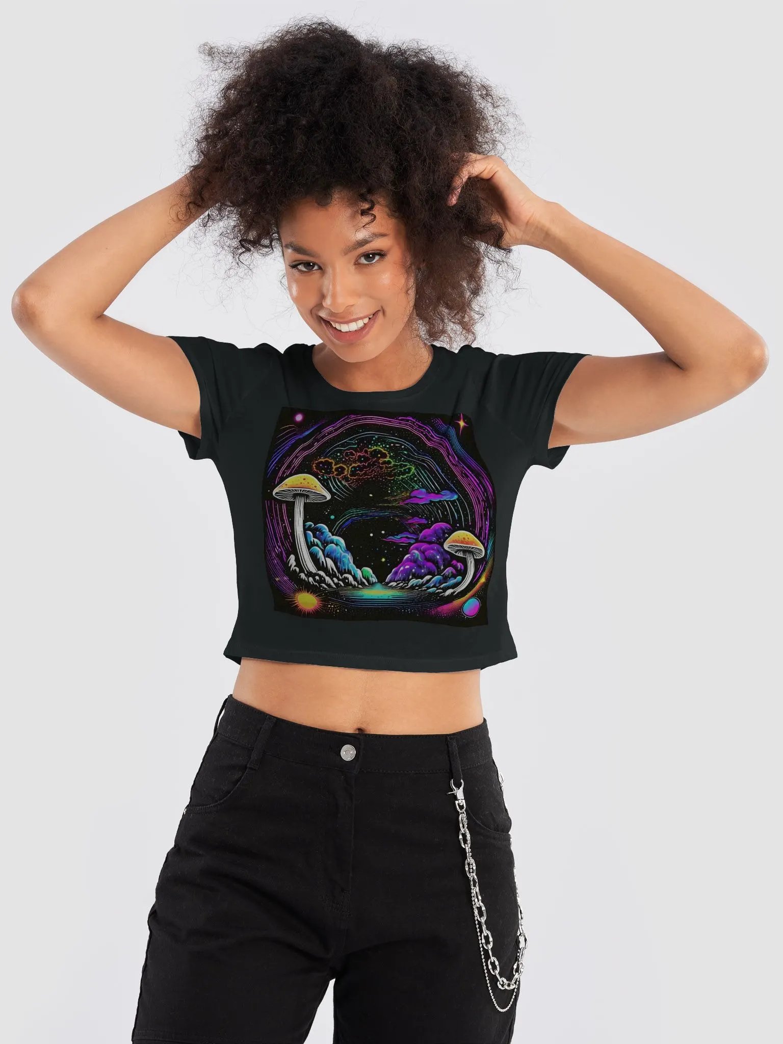 Psychedelic Celestial Weather Crop Top product image (9)