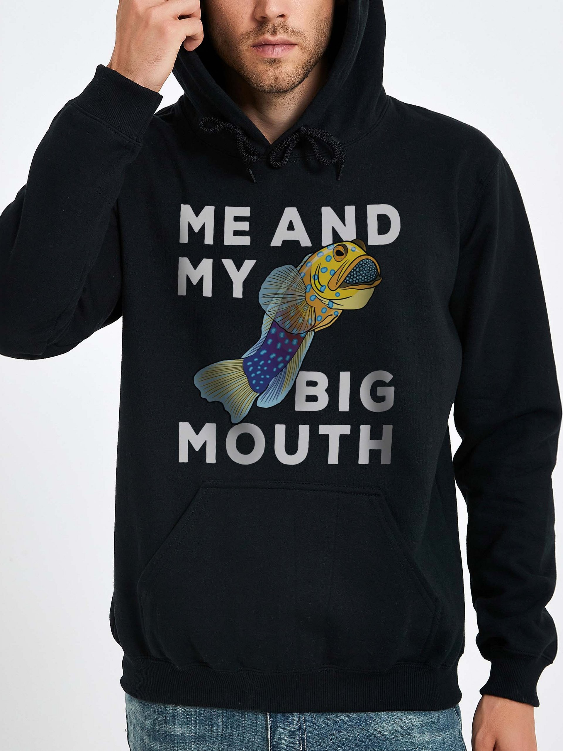 Me and My Big Mouth Blue-Spotted Jawfish Hoodie for Reef Aquarium Lovers product image (2)