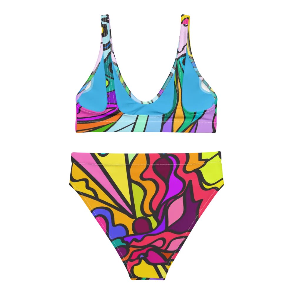 Sunset Swirls Recycled Bikini Set - Wave at Sunset product image (2)