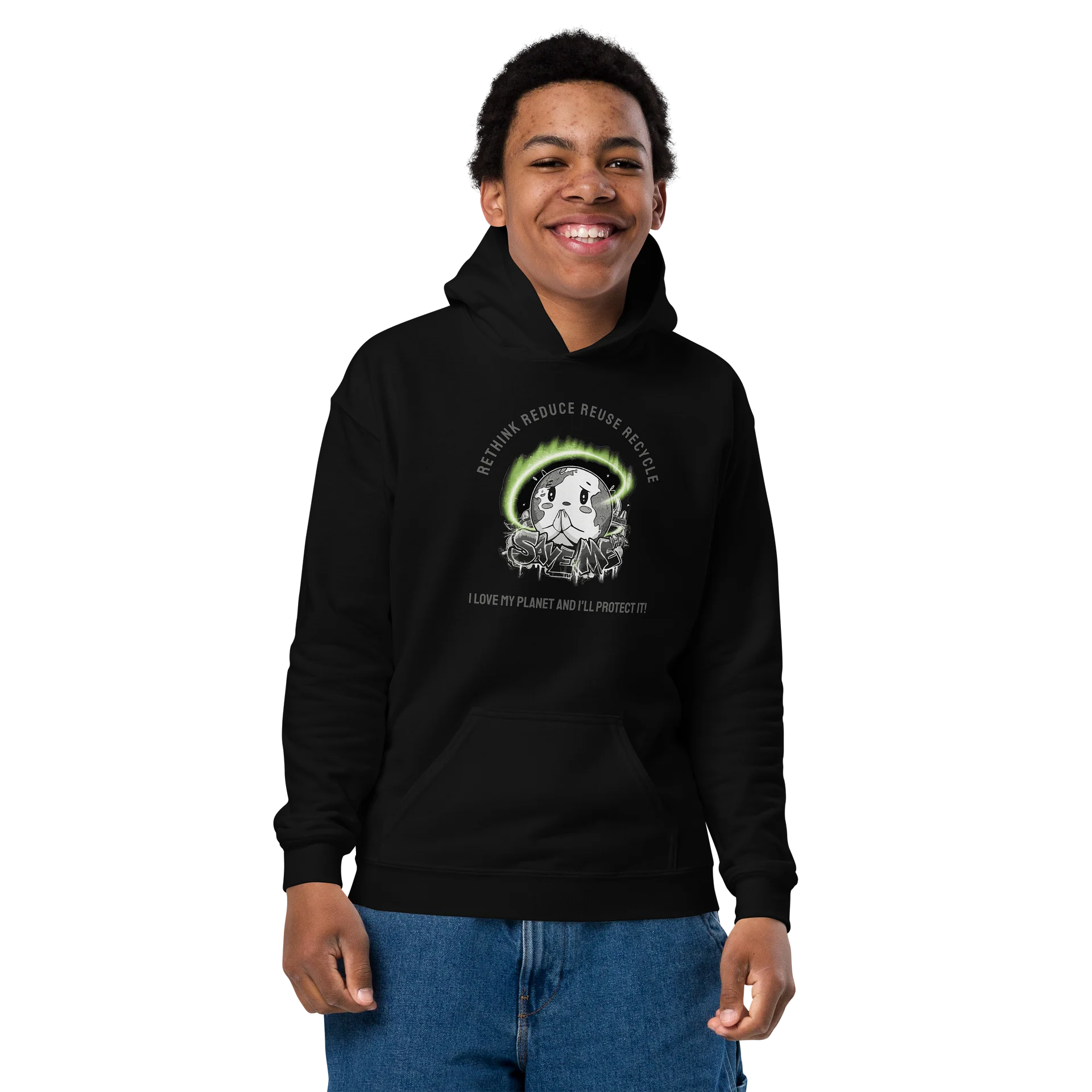 Save Me Kids Hoodie | Eco-Friendly Style for Young Activists product image (5)