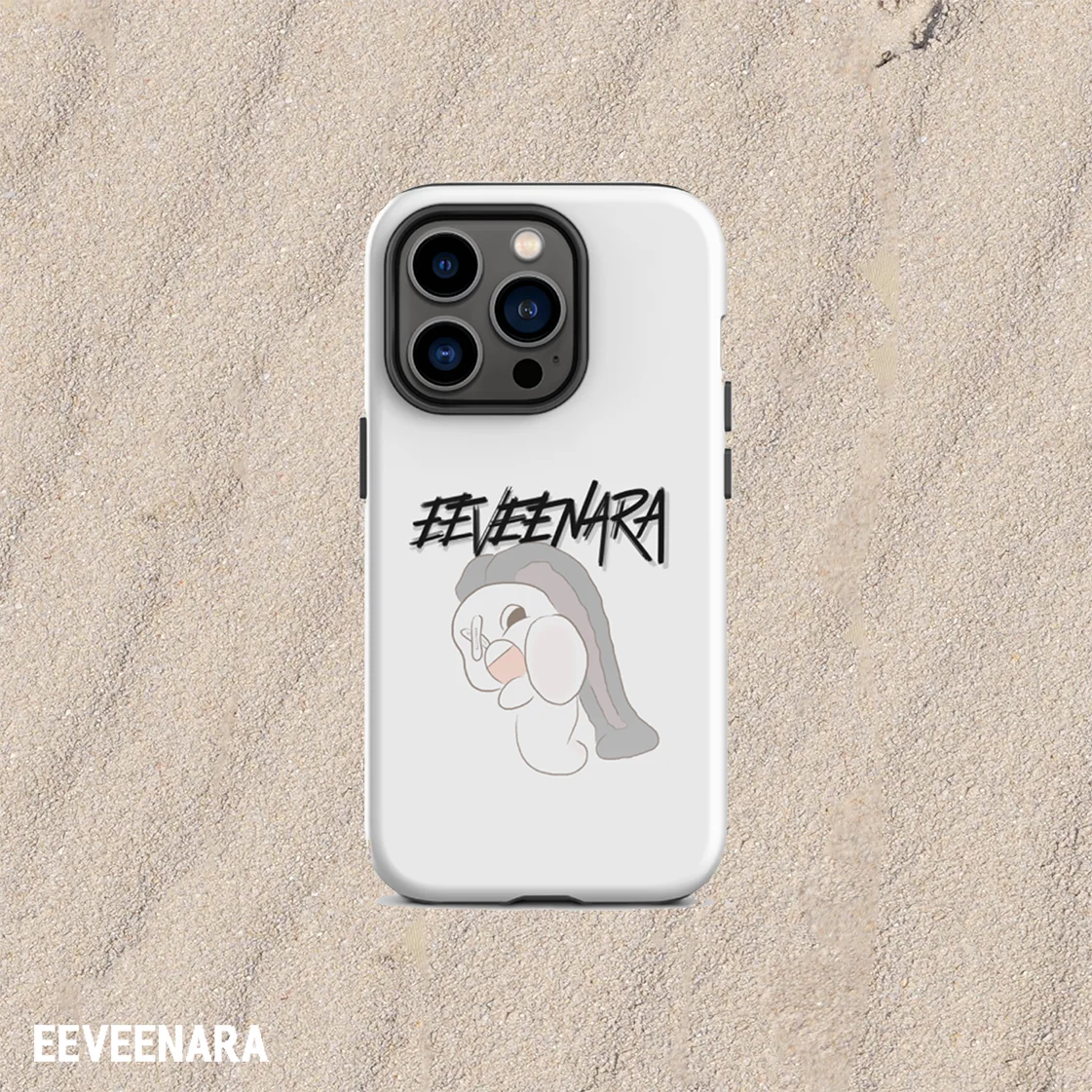 BUNNY KICK IPHONE CASE - [WHITE] product image (1)