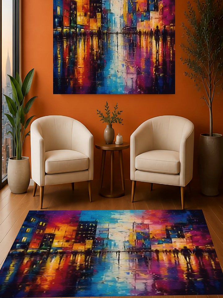 Vibrant Urban Rainscape - The Rug product image (7)