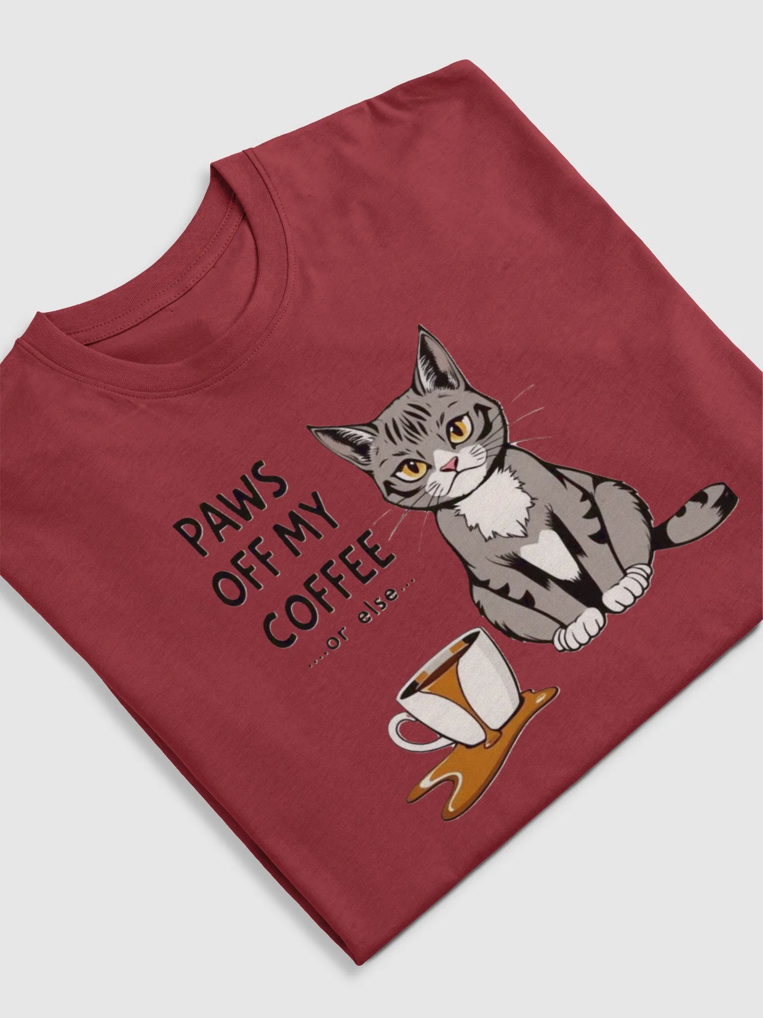 Grumpy Cat Coffee Warning Men's Tee product image (42)