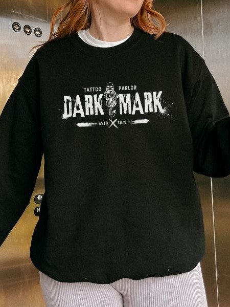 Dark Mark Tattoo Parlor Punk Grunge Minimalist Halloween Sweatshirt product image (5)