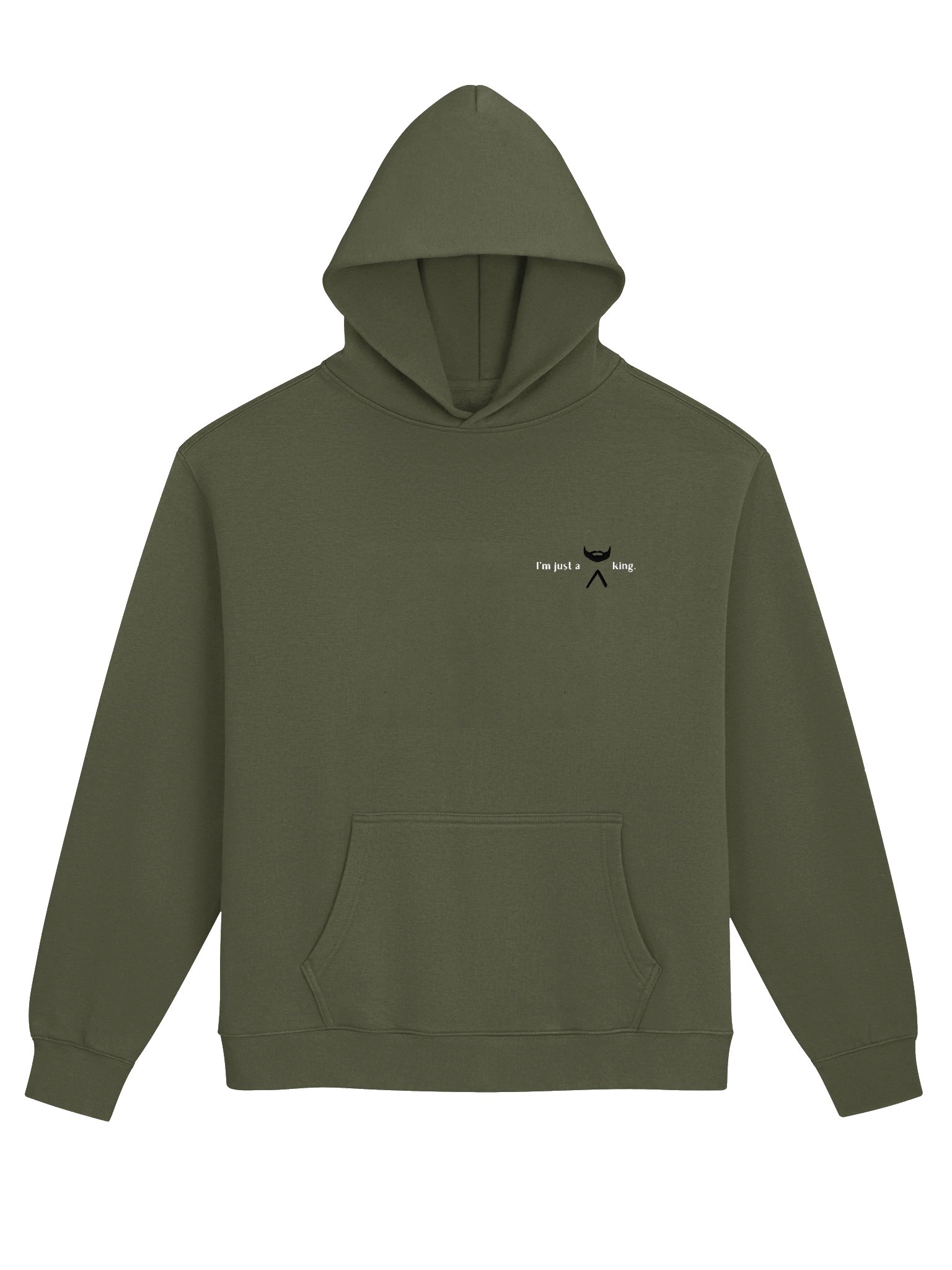 I'm just a bearded king. Cypress green hoodie. product image (1)