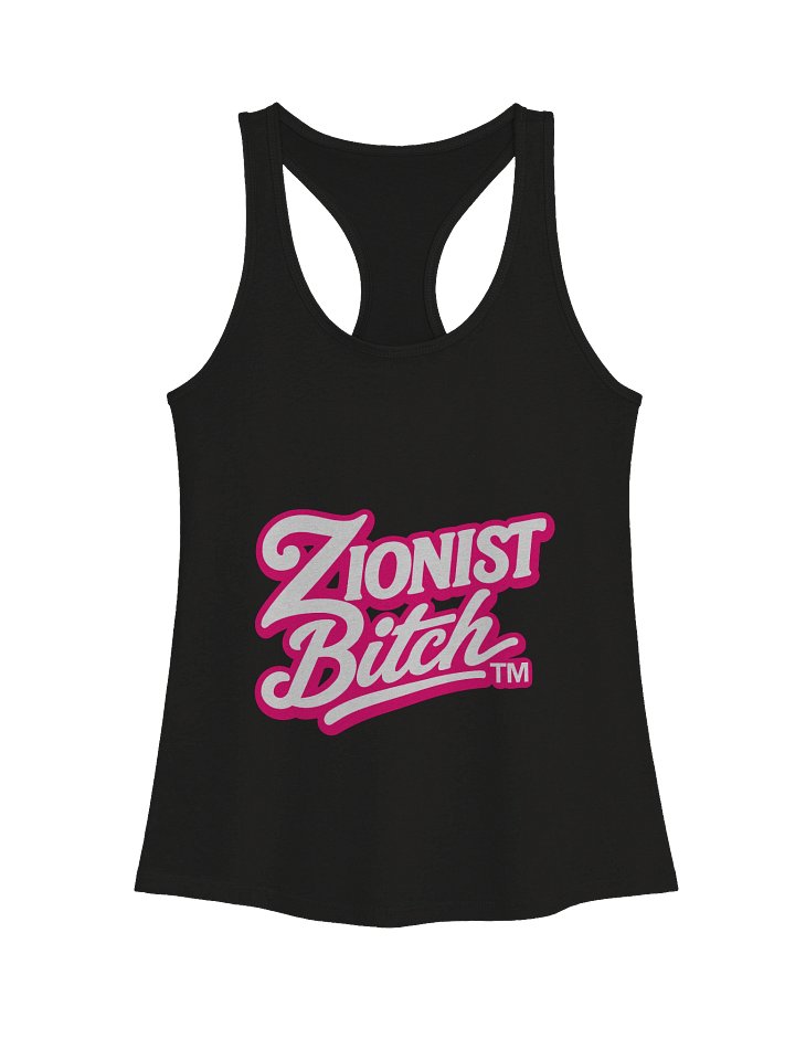 Zionist Bitch Script Tank (Black) product image (1)