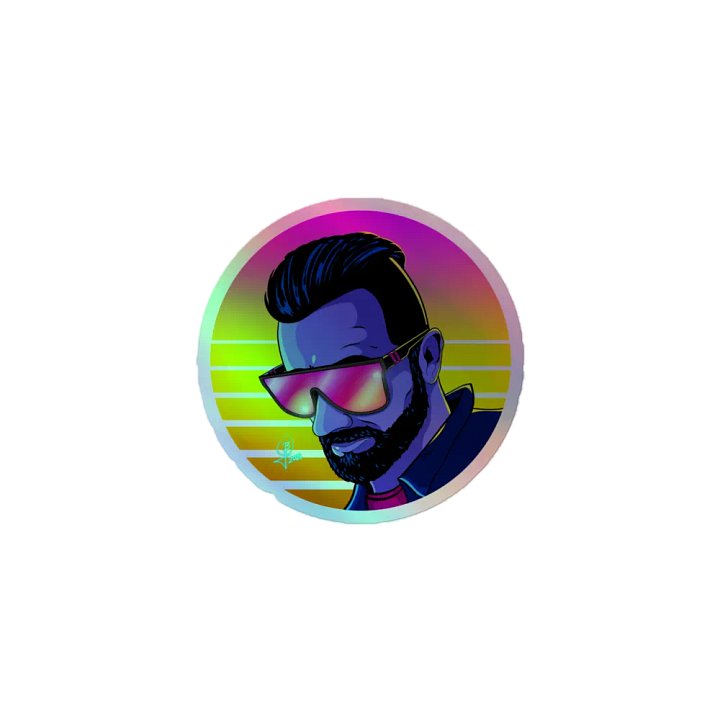 Joseph Burke Arts Retro Shades Holofoil Sticker product image (1)