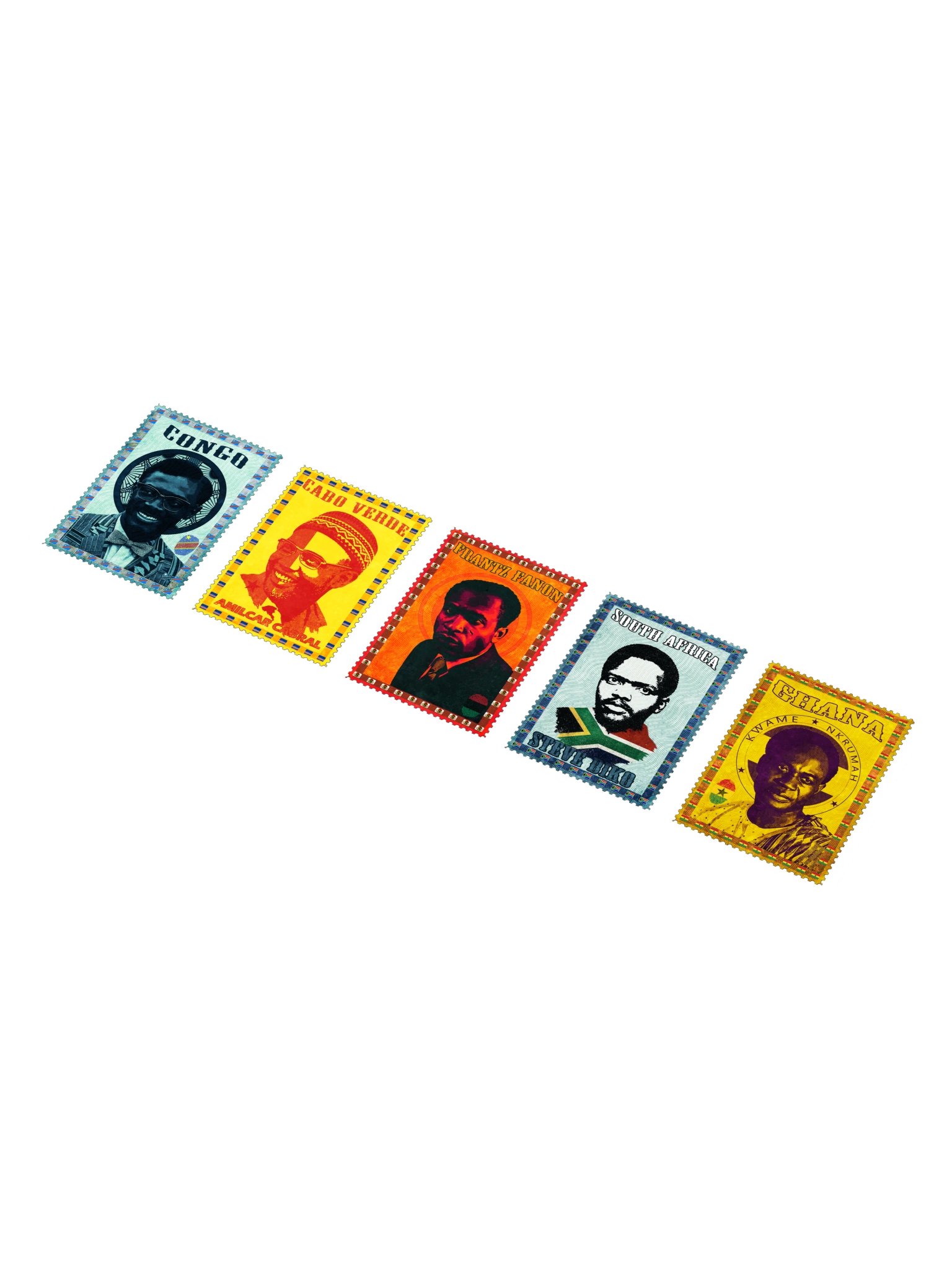 Pan-African Legends Vintage Stamp Sticker Pack | Set of 5 product image (2)