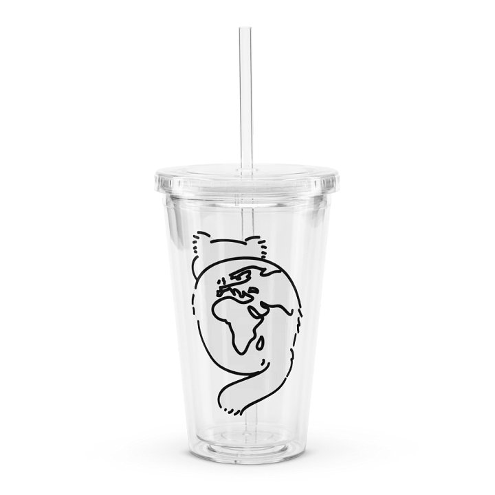 Planet Manul Africa & Europe - Transparent Cup & Straw product image (1)