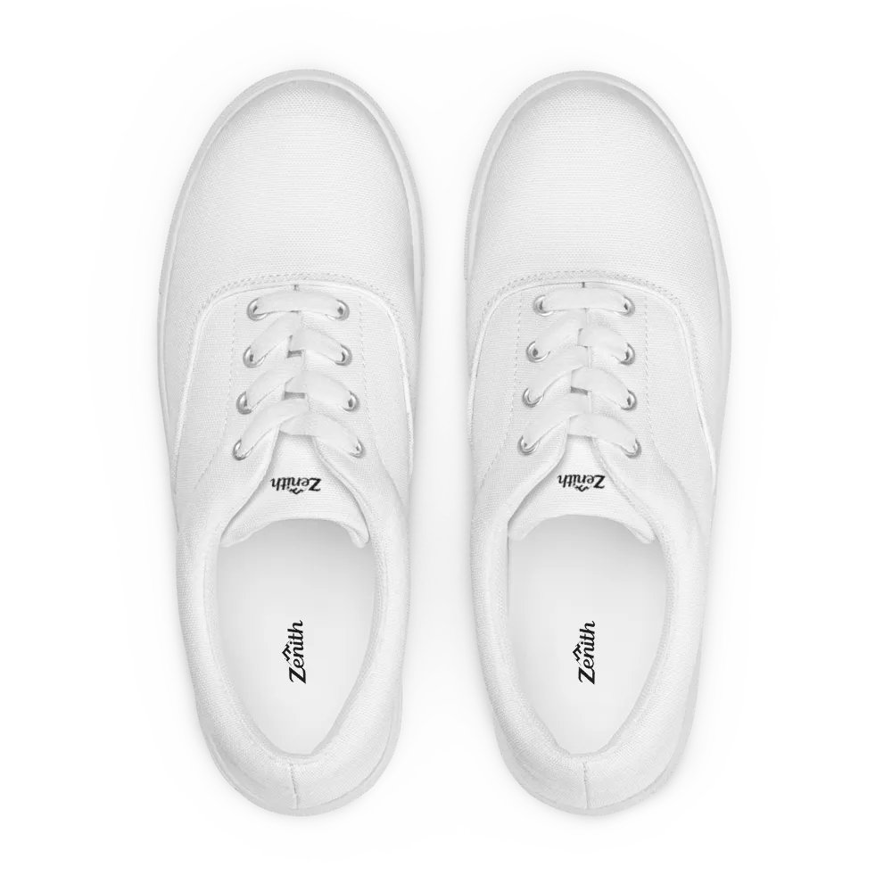 Zenith Women’s White Canvas Sneakers: Comfortable and Stylish Athletic Shoes for Everyday Wear product image (4)