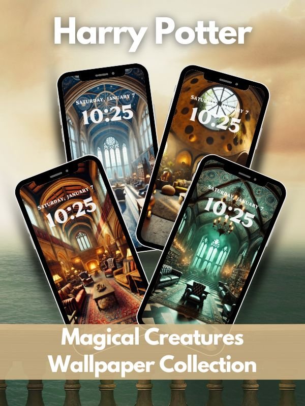 Magical Houses Common Rooms Phone Wallpaper 4K Quality Bundle for Android and IOS product image (1)