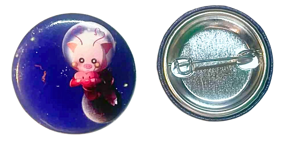 PuuPuu The Space Pig - 1.25'' Diameter Pin Badge product image (1)