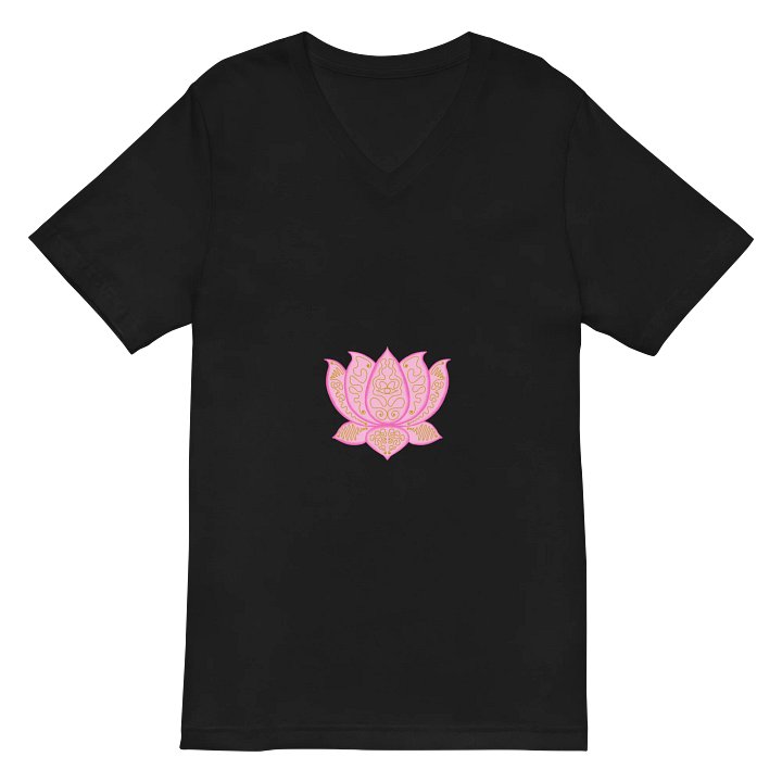 Golden Lotus V-Neck Tee product image (2)