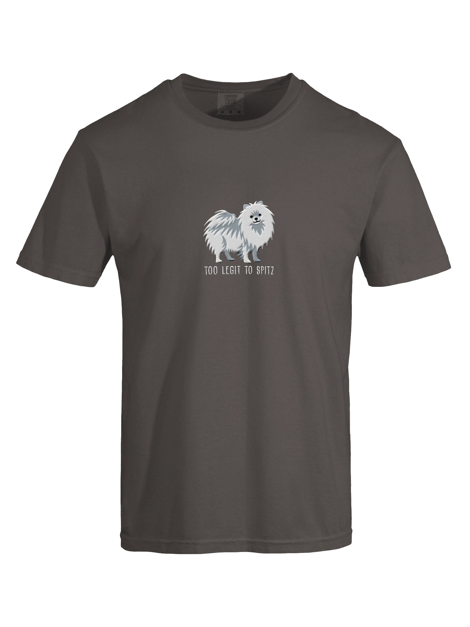 Too Legit to Spitz T-Shirt(Embroidered) of a Pomeranian(White) product image (10)