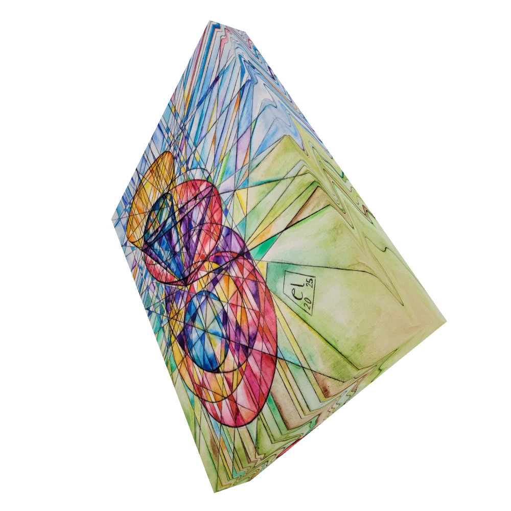 Poinsot's Dancing Cones - Geometric Physics Art Canvas Print product image (4)