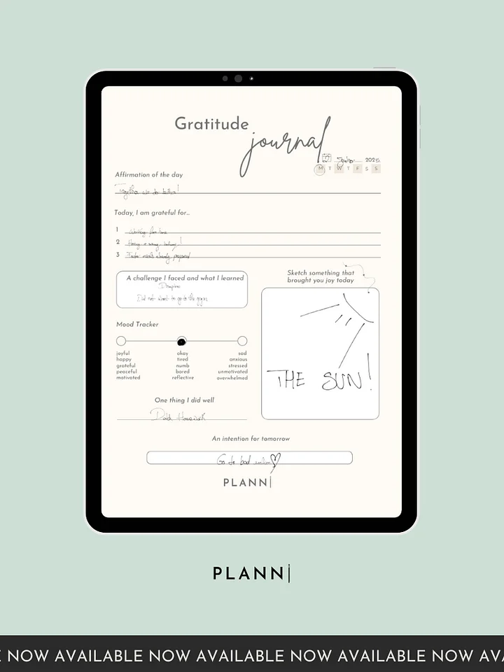 Minimalist Gratitude Planner | PLANNI product image (2)
