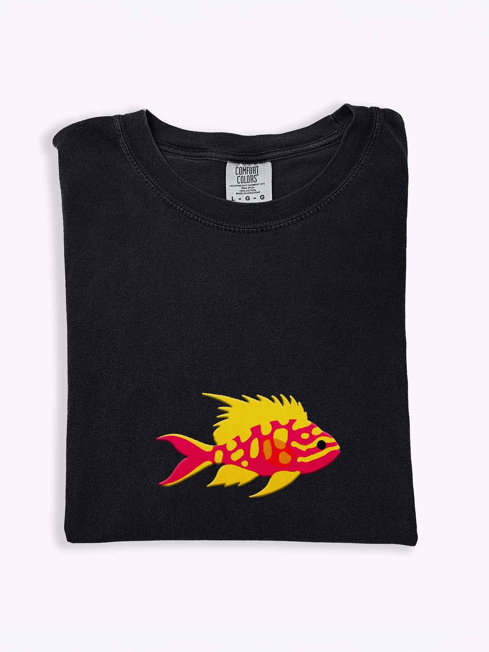 Borbonius Anthias Embroidered Shirt | Odontanthias borbonius Reef Fish Tee | Saltwater Aquarium Apparel product image (1)