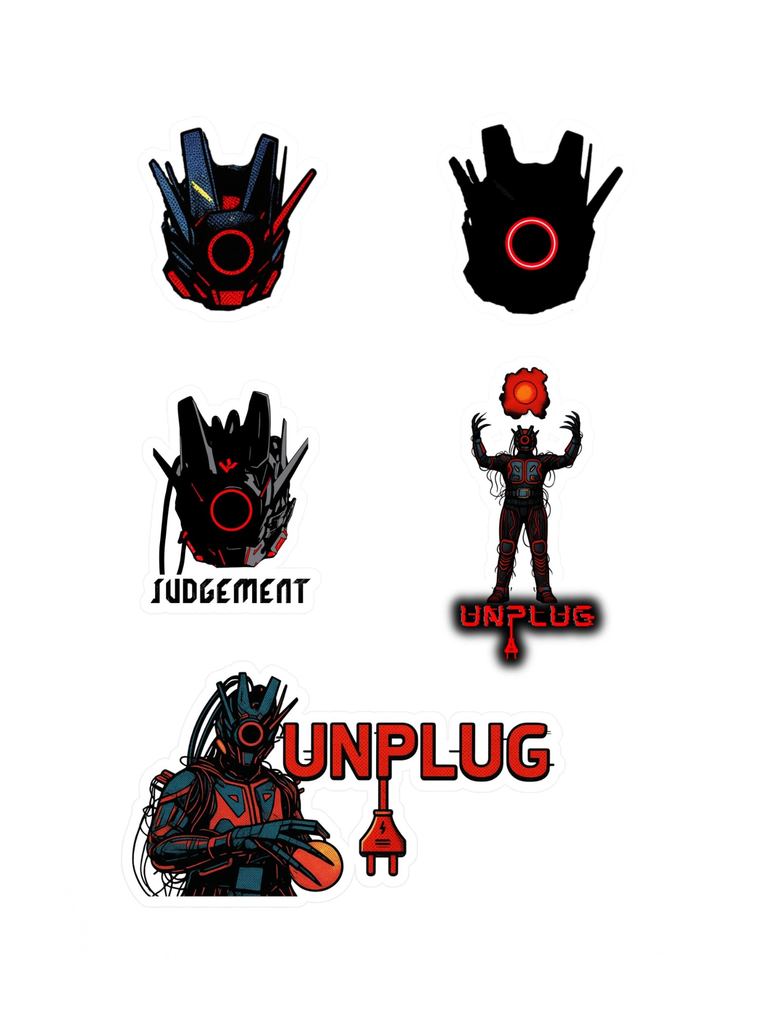UNPLUG themed 5 Sticker sheet 1 product image (3)