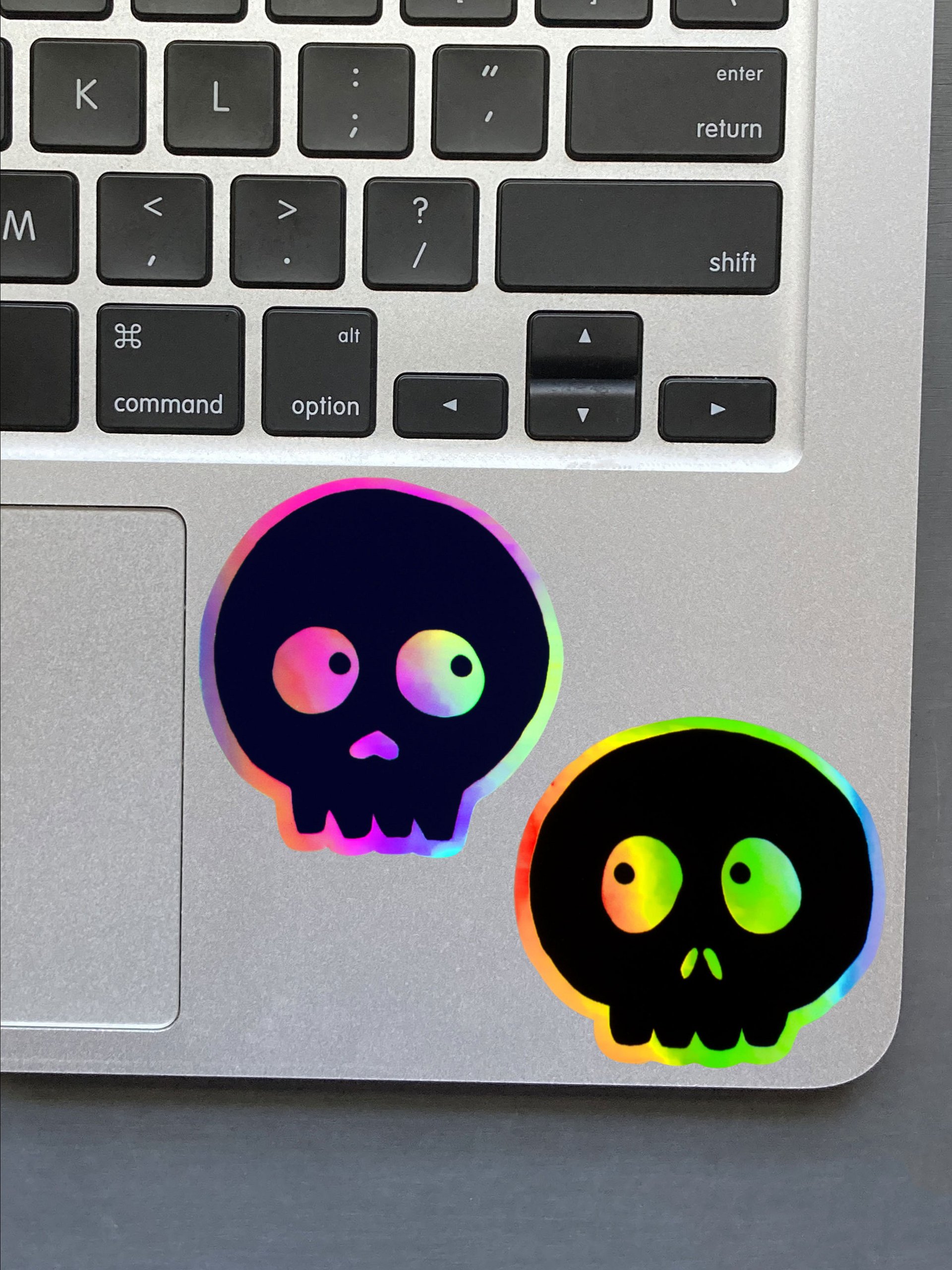 HOLOGRAPHIC STICKER SHEET - SKULLS product image (2)