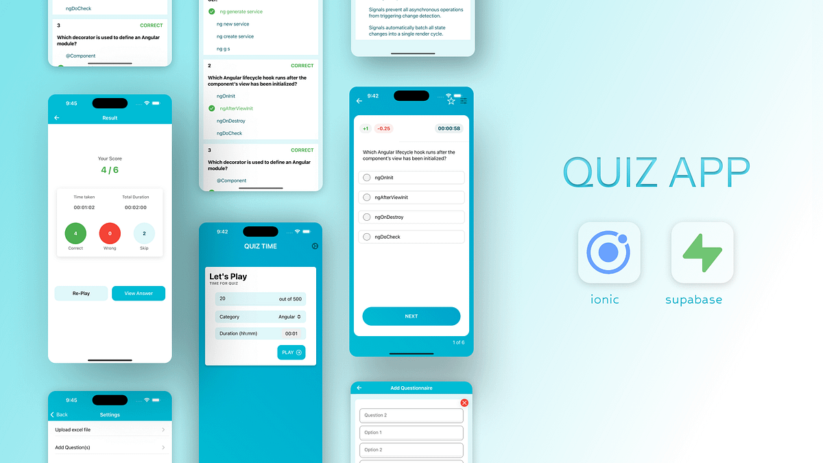 Ultimate Quiz App UI Template – Built with Ionic & Supabase | Dynamic ...