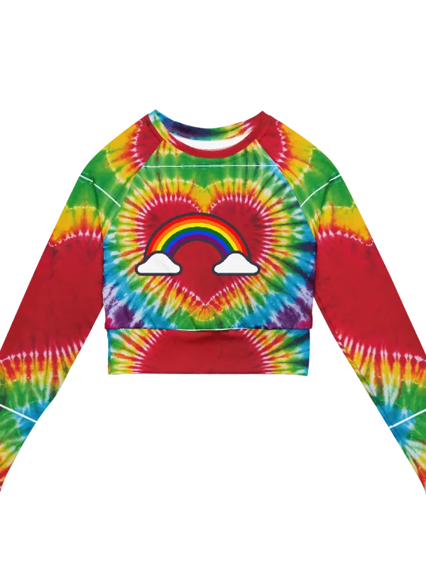 Rainbow heart tie dye crop top product image (1)