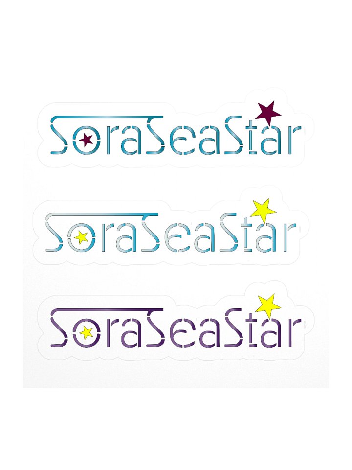 SoraSeaStar - Kiss Cut Stickers (Blue Prurple) product image (2)