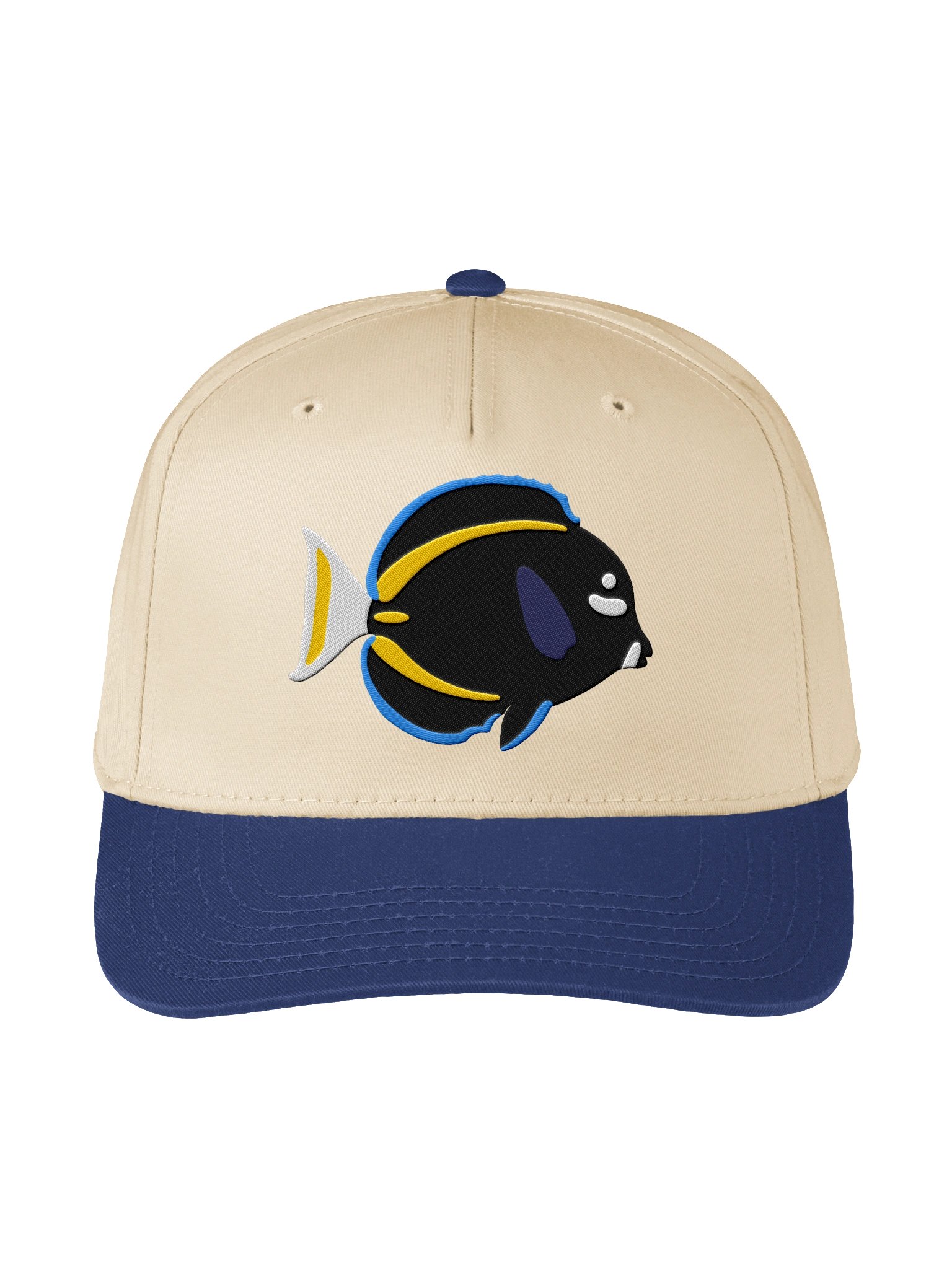 Whitecheek Tang Embroidered Mid-Profile Baseball Cap | Whitecheek Surgeonfish Reef Fish Hat product image (13)