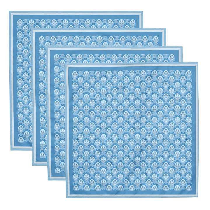 Le Blue Deco Cloth Napkin Set – Elegant Art Deco Dining (4-Piece) product image (1)