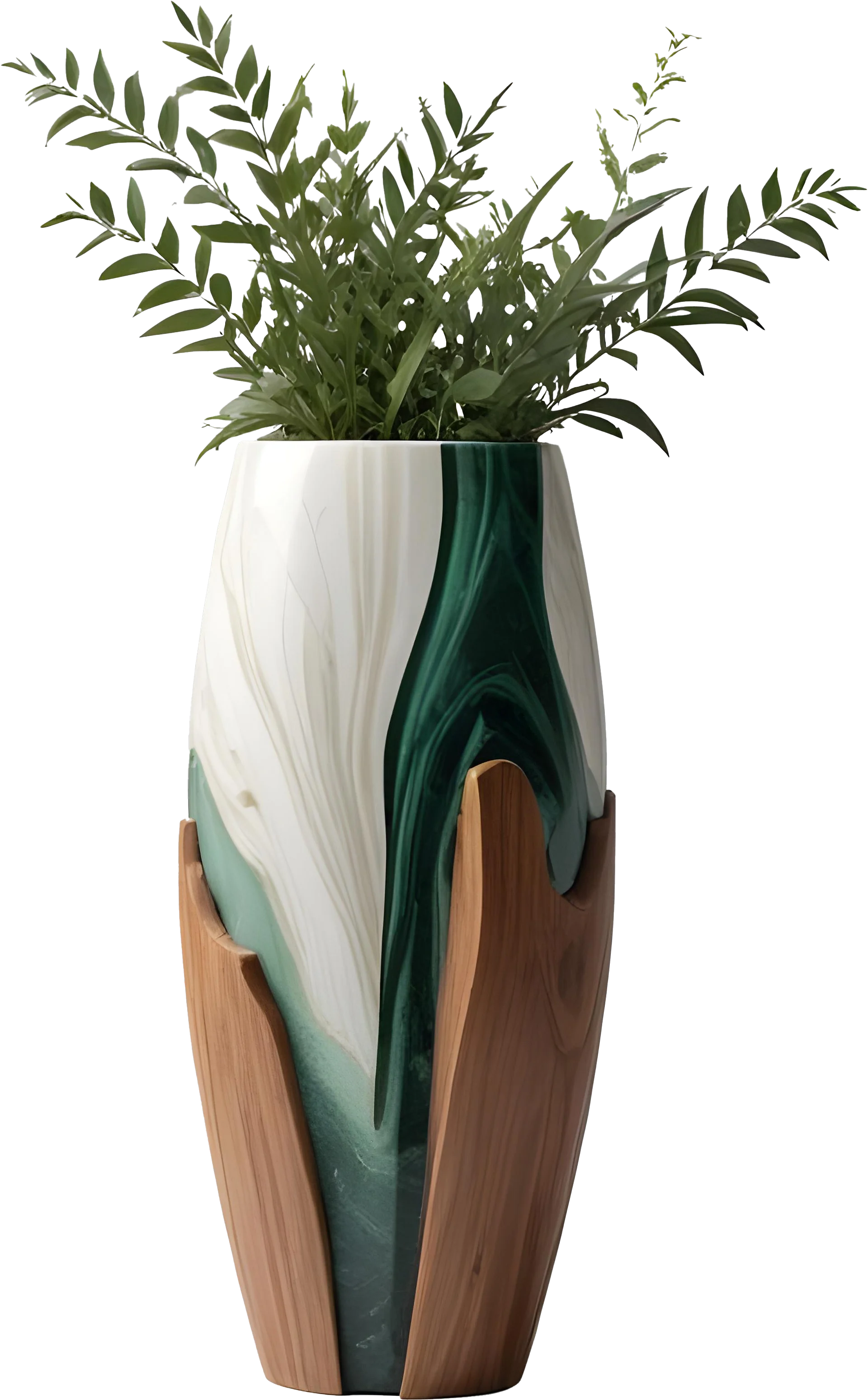 Luxe Botanique – Elegant vase Art Deco PNG product image (1)