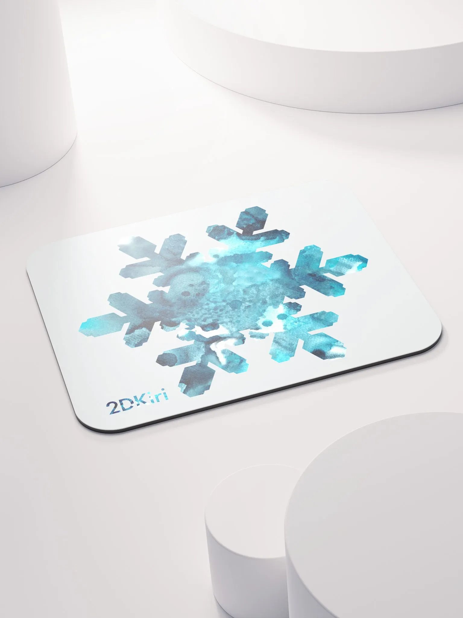 Blue Snowflake Mouse Pad product image (4)