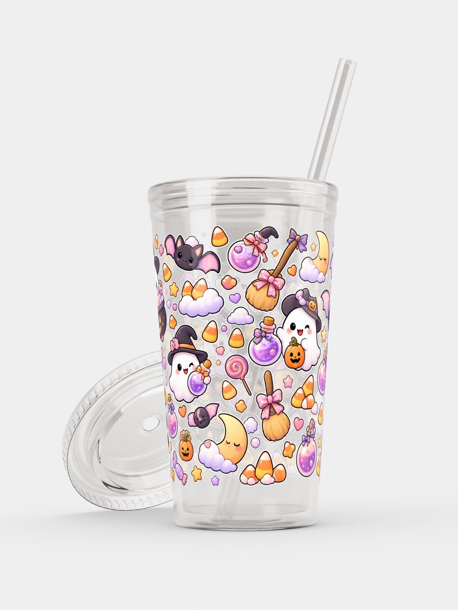 Halloween Boo Candy Clear Dual Wall Tumbler 16 Oz (473 ml) product image (7)