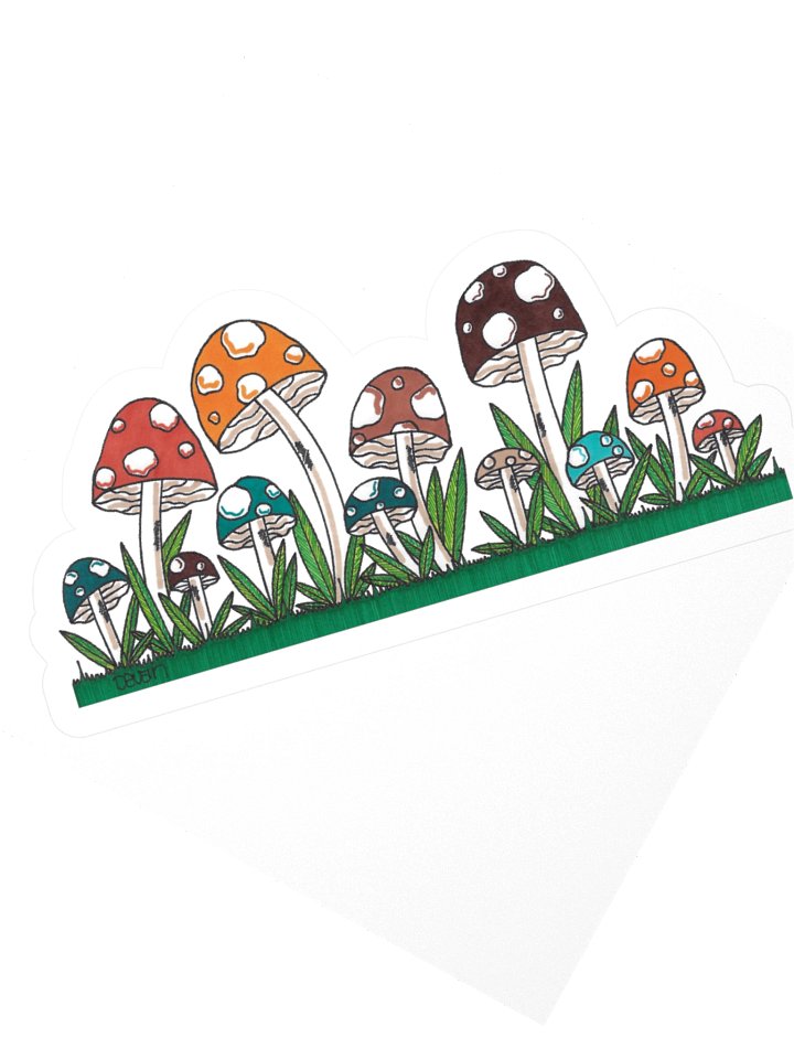Funky Mushrooms Sticker product image (2)