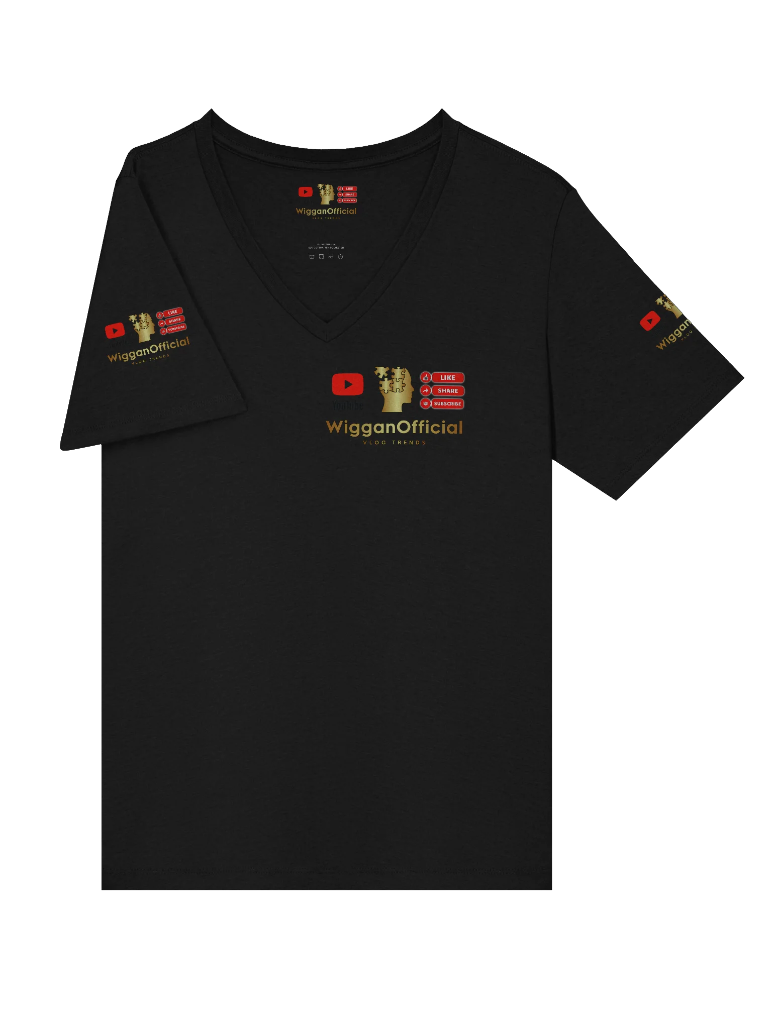 WigganOfficial logo Women's Relaxed V-Neck T-Shirt product image (5)