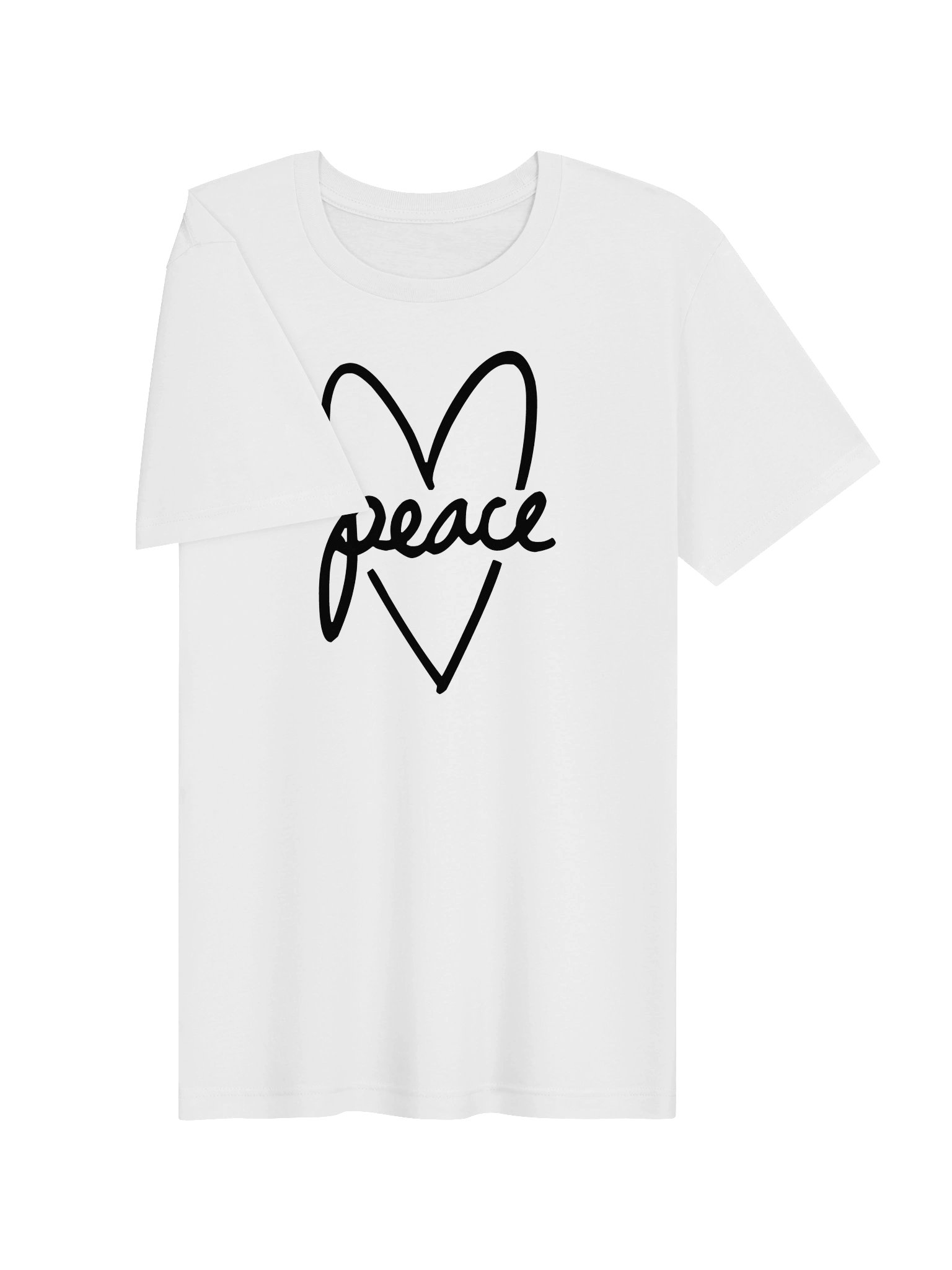 Peace Heart White T-Shirt product image (3)