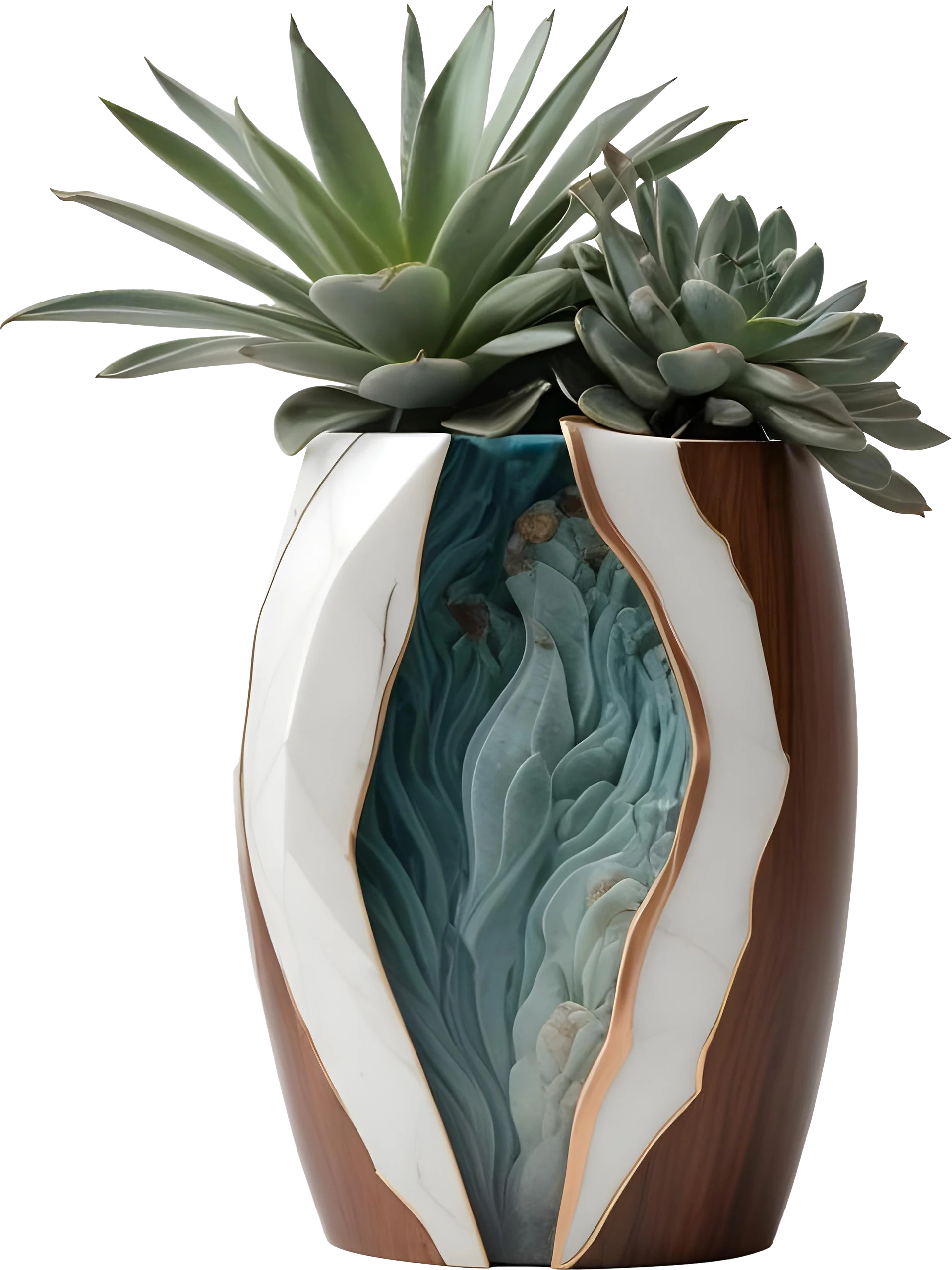 Earthly Symphony – Boho Chic Pot object PNG product image (1)
