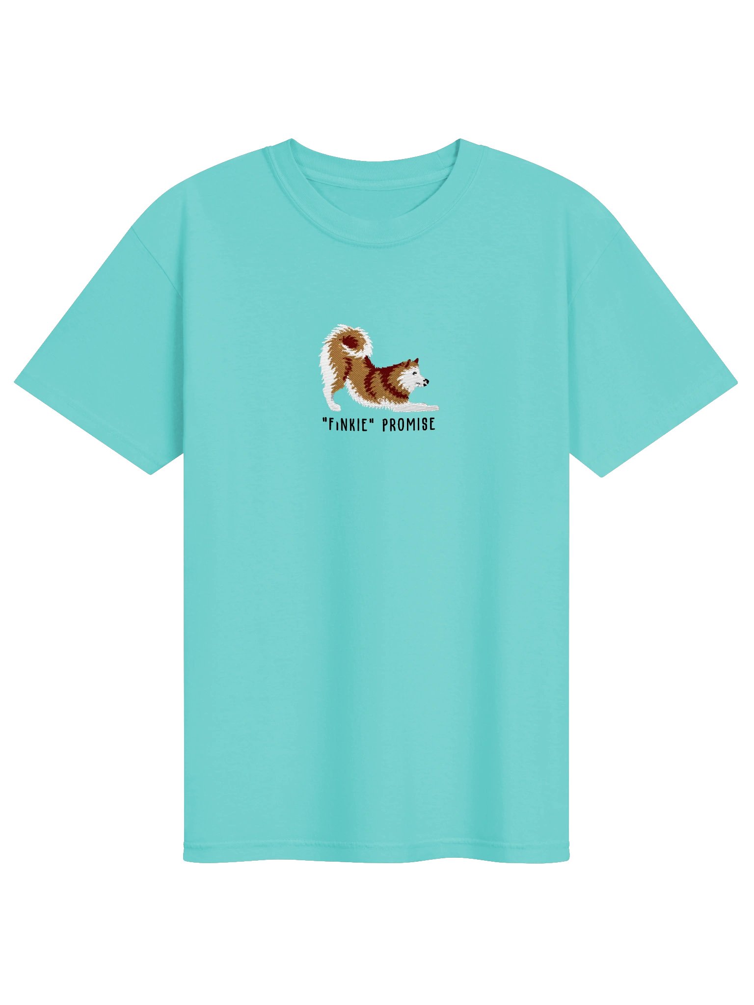 Finkie Promise T-Shirt(Embroidered) of a Finnish Spitz(Gold) product image (25)
