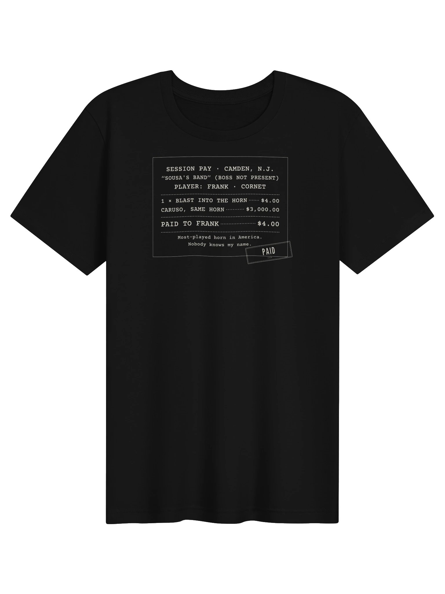 Four-Dollar Frank Tee (dark colours) product image (1)