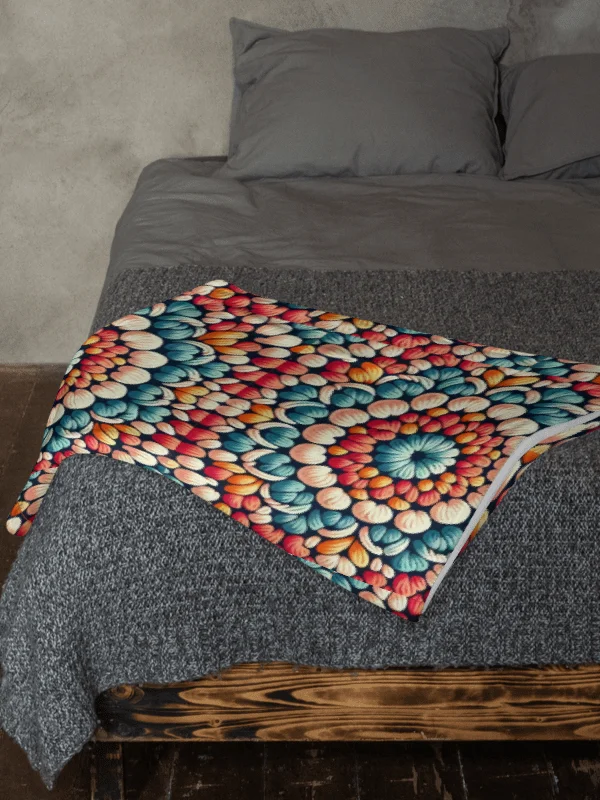 Orange Kaleidoscope Comfort Throw Blanket product image (4)